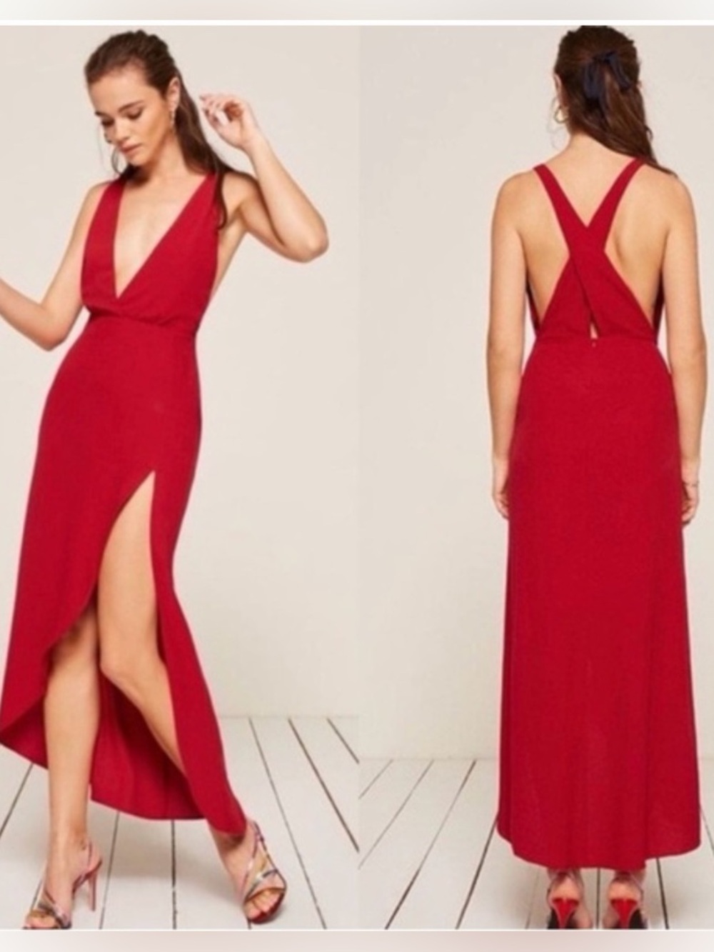 Reformation Romeo Dress in cherry red- Women’s size 4